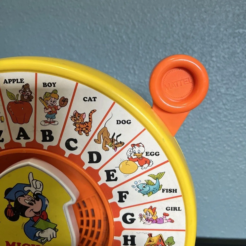 Vintage 1989 Mattel Disney See 'N‎ Say Mickey Mouse ABC's Learning Toy Works!
